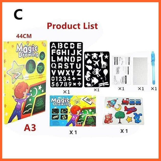 Led Luminous Pen With Board - Fun And Educational For Kids | whatagift.com.au.