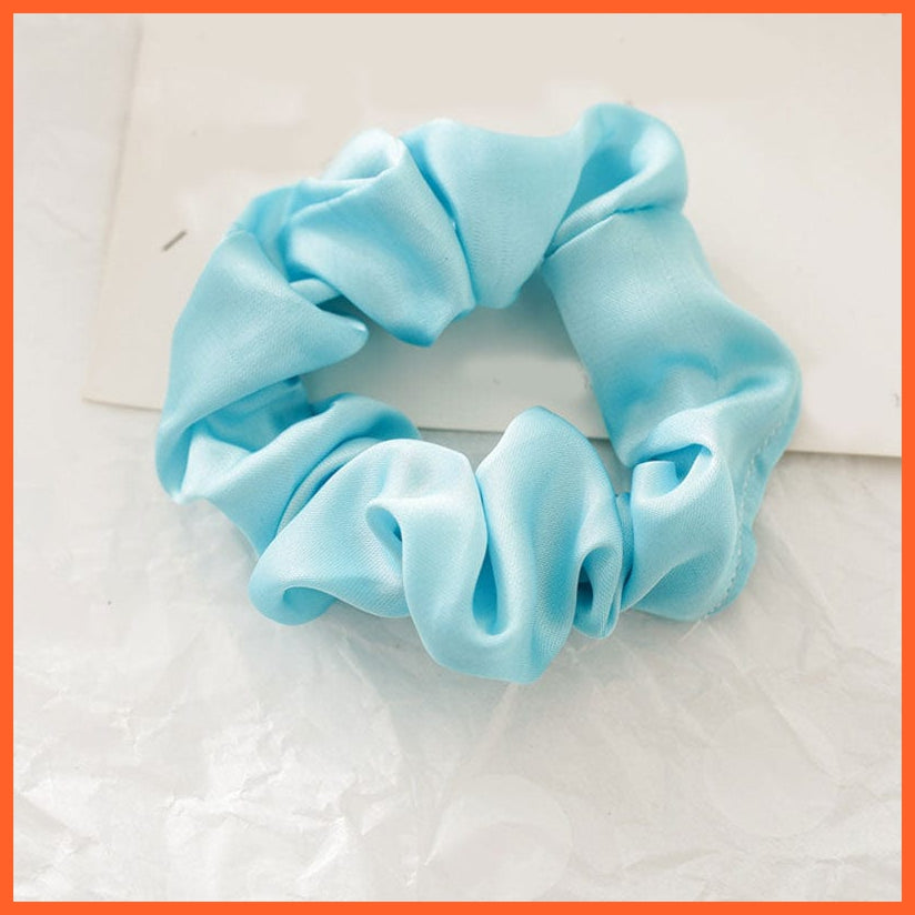 whatagift.com.au a3 Handmade Women Silk Elastic Scrunchies | Multicolor Hair Band