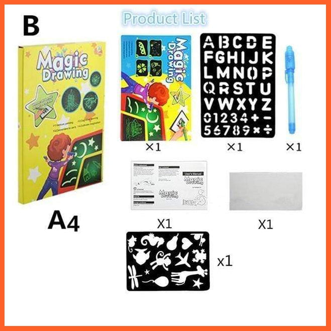 Led Luminous Pen With Board - Fun And Educational For Kids | whatagift.com.au.