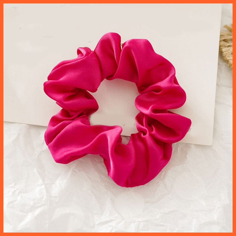 whatagift.com.au a4 Handmade Women Silk Elastic Scrunchies | Multicolor Hair Band