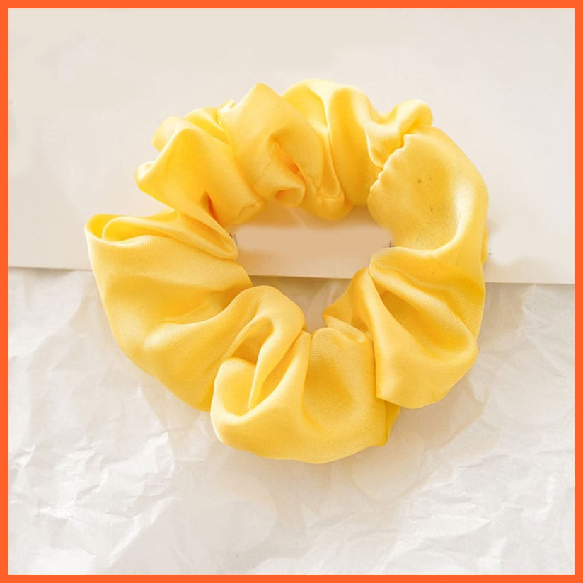 whatagift.com.au a6 Handmade Women Silk Elastic Scrunchies | Multicolor Hair Band