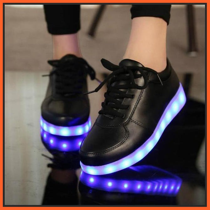 Led Shoes Pure Black | whatagift.com.au.