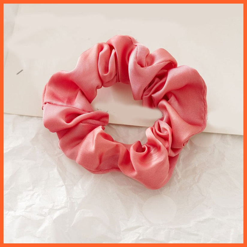 whatagift.com.au a9 Handmade Women Silk Elastic Scrunchies | Multicolor Hair Band