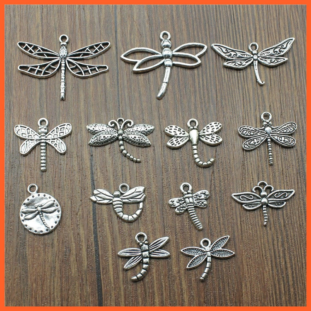 whatagift.com.au Accessories 20pcs Dragonfly Charms Antique Silver Color Dragonfly Charms for Making Jewelry