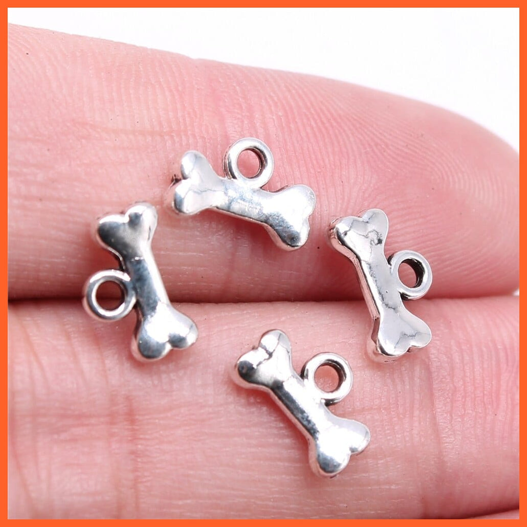40Pcs 10X7Mm Dog Bone Charms For Jewelry Making Diy Jewelry | whatagift.com.au.