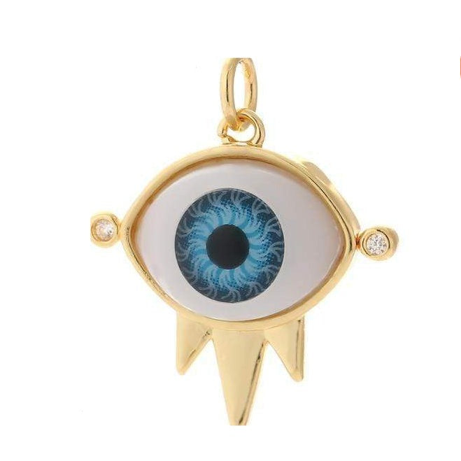 Evil Blue Eye Cross Charms For Jewelry Making Pendant | Earrings | Bracelets | whatagift.com.au.