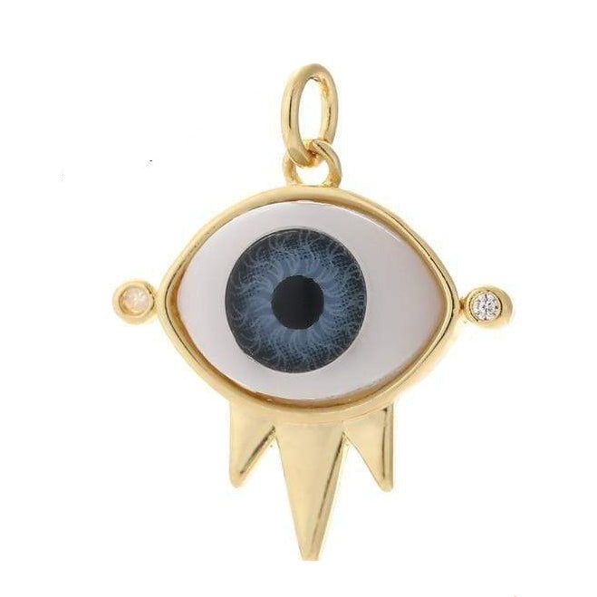 Evil Blue Eye Cross Charms For Jewelry Making Pendant | Earrings | Bracelets | whatagift.com.au.