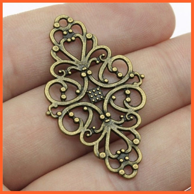 10Pcs 41X25Mm Filigree Connector Motif For Bracelet Making | whatagift.com.au.