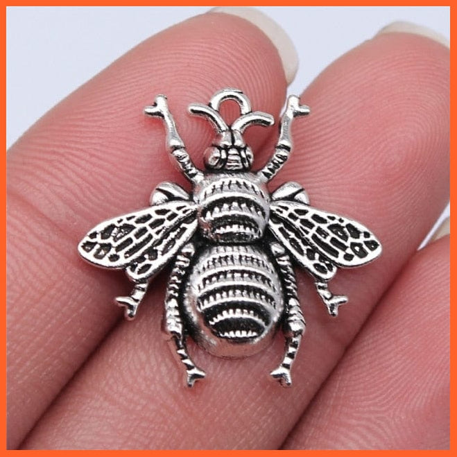 10Pcs 25X25Mm Antique Gold Color Antique Bronze Color| Bee Charms For Jewelry Making | whatagift.com.au.