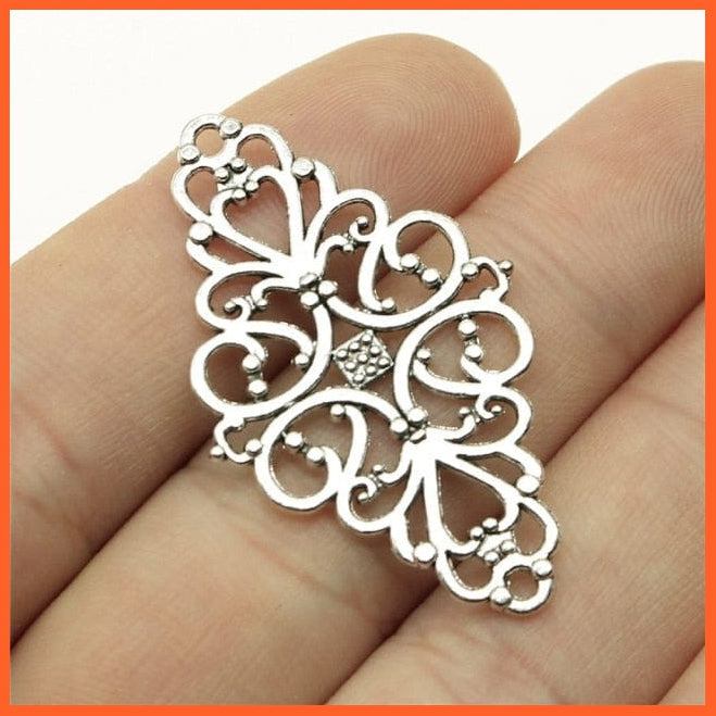 10Pcs 41X25Mm Filigree Connector Motif For Bracelet Making | whatagift.com.au.