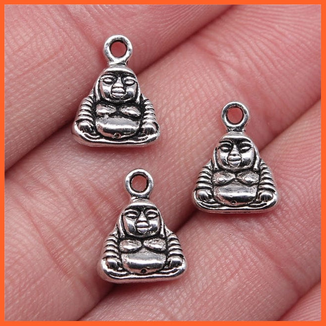 whatagift.com.au Accessories B10288-12x10x4mm 10pcs Charms Buddha Antique Silver Color For Jewelry Making