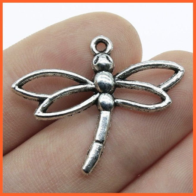 whatagift.com.au Accessories B10410-32x27mm 20pcs Dragonfly Charms Antique Silver Color Dragonfly Charms for Making Jewelry