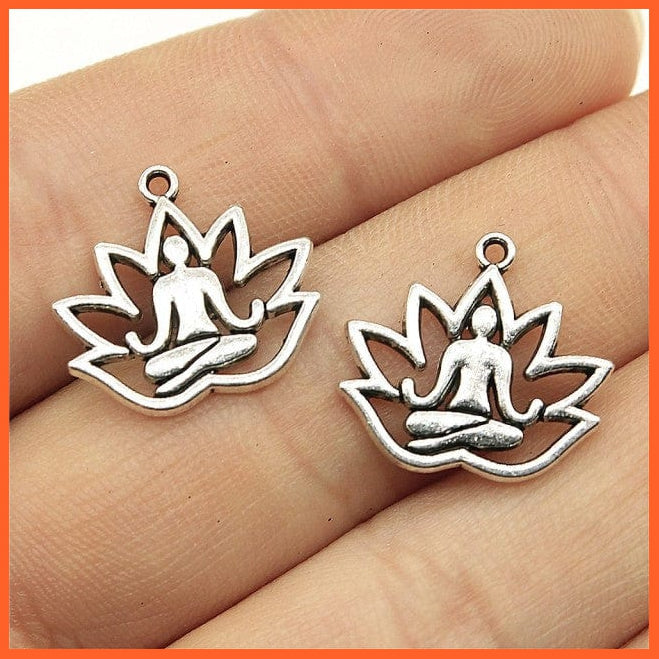 whatagift.com.au Accessories B10536-18x17mm 10pcs Charms Buddha Antique Silver Color For Jewelry Making