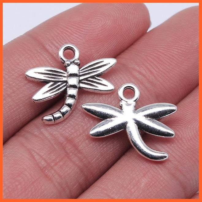 whatagift.com.au Accessories B10733-18x13mm 20pcs Dragonfly Charms Antique Silver Color Dragonfly Charms for Making Jewelry