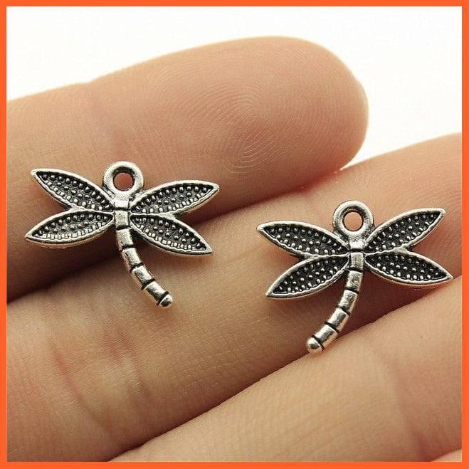 whatagift.com.au Accessories B11929-18x14mm 20pcs Dragonfly Charms Antique Silver Color Dragonfly Charms for Making Jewelry