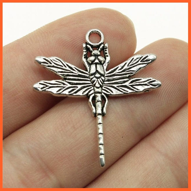 whatagift.com.au Accessories B11986-31x28mm 20pcs Dragonfly Charms Antique Silver Color Dragonfly Charms for Making Jewelry