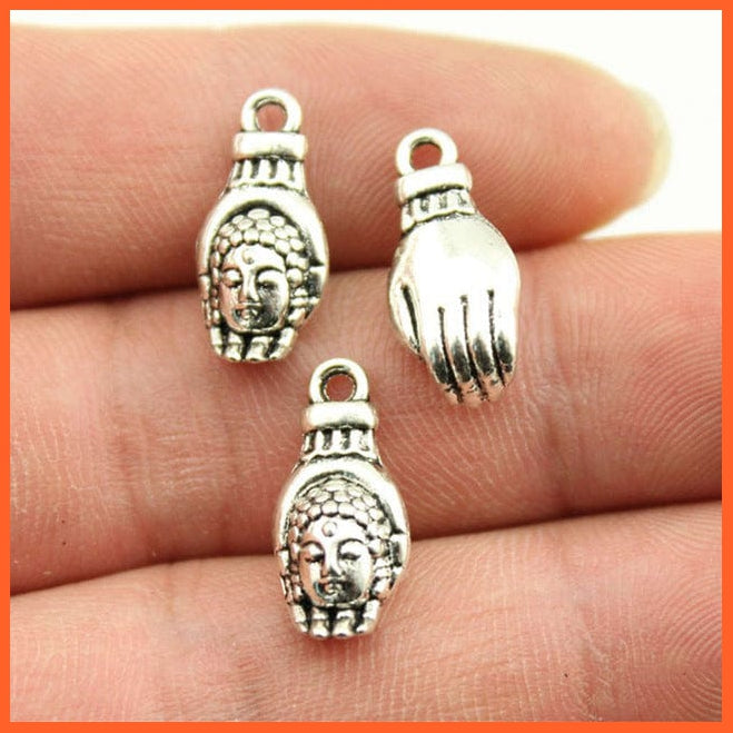 whatagift.com.au Accessories B12037-18x8mm 10pcs Charms Buddha Antique Silver Color For Jewelry Making