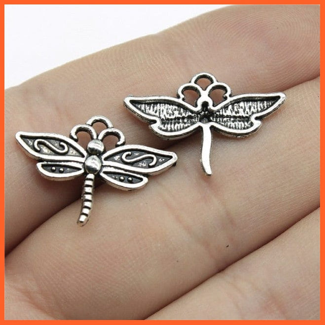 whatagift.com.au Accessories B12151-16x22mm 20pcs Dragonfly Charms Antique Silver Color Dragonfly Charms for Making Jewelry