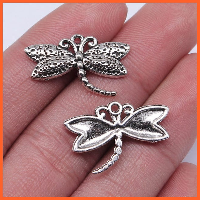 whatagift.com.au Accessories B12196-17x25mm 20pcs Dragonfly Charms Antique Silver Color Dragonfly Charms for Making Jewelry