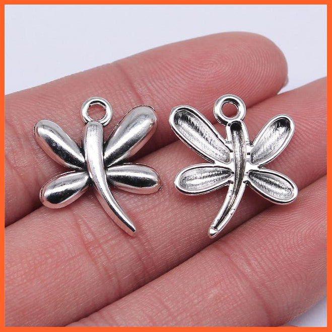 whatagift.com.au Accessories B12524-22x18mm 20pcs Dragonfly Charms Antique Silver Color Dragonfly Charms for Making Jewelry