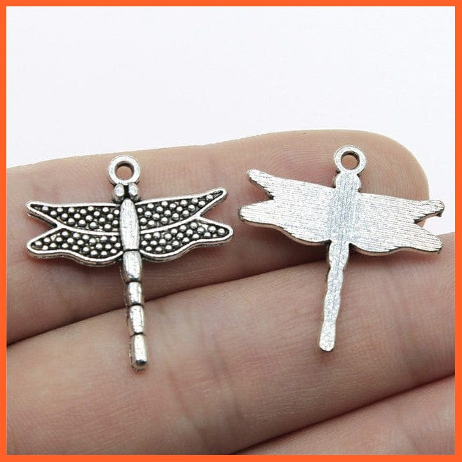 whatagift.com.au Accessories B12537-25x24mm 20pcs Dragonfly Charms Antique Silver Color Dragonfly Charms for Making Jewelry