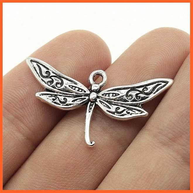 whatagift.com.au Accessories B13472-31x17mm 20pcs Dragonfly Charms Antique Silver Color Dragonfly Charms for Making Jewelry