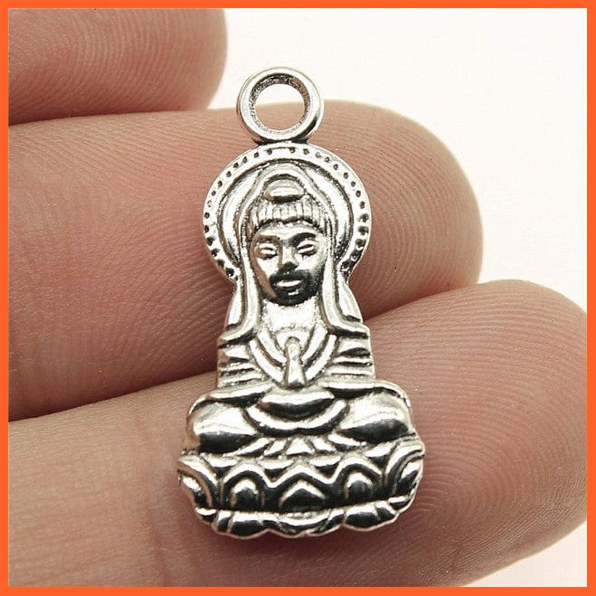 whatagift.com.au Accessories B13638-26x13mm 10pcs Charms Buddha Antique Silver Color For Jewelry Making