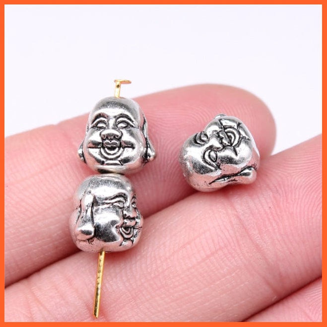 whatagift.com.au Accessories B15098-10x10mm 10pcs Charms Buddha Antique Silver Color For Jewelry Making