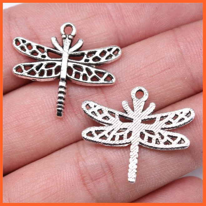 whatagift.com.au Accessories B15759-23x27mm 20pcs Dragonfly Charms Antique Silver Color Dragonfly Charms for Making Jewelry