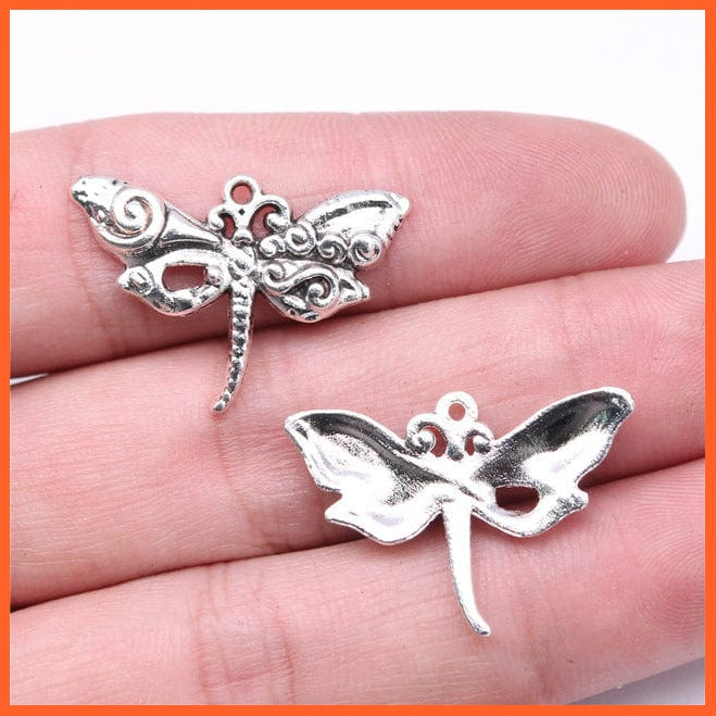 whatagift.com.au Accessories B15815-28x20mm 20pcs Dragonfly Charms Antique Silver Color Dragonfly Charms for Making Jewelry
