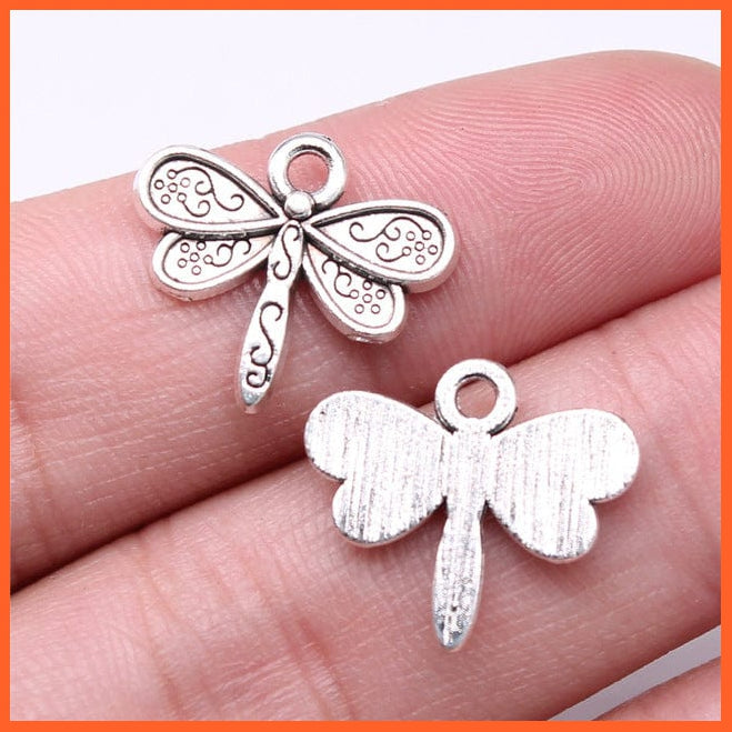 whatagift.com.au Accessories B16118-18x16mm 20pcs Dragonfly Charms Antique Silver Color Dragonfly Charms for Making Jewelry