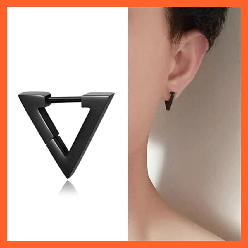 whatagift.com.au Accessories Cool Punk Style Earrings | Titanium Steel Triangle Statement Jewellery Ear Studs