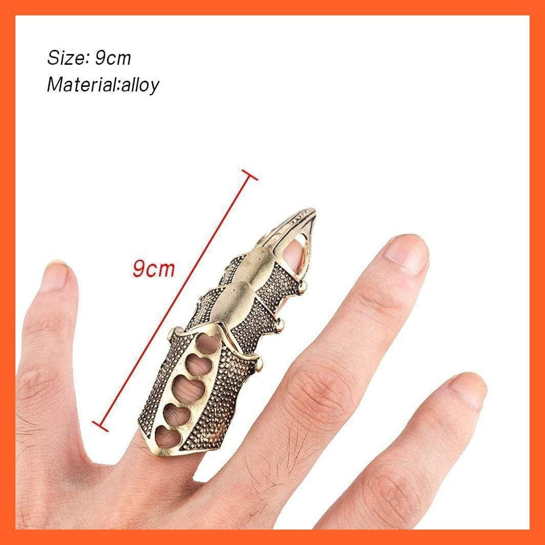whatagift.com.au Accessories Copy of Punk Gothic Rock Joint Armor Knuckle Full Finger Rings | Unisex Gold Cosplay Halloween Ring