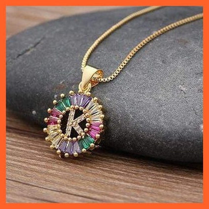 whatagift.com.au Accessories K Multi Color Gold Plated Pendant & Necklace