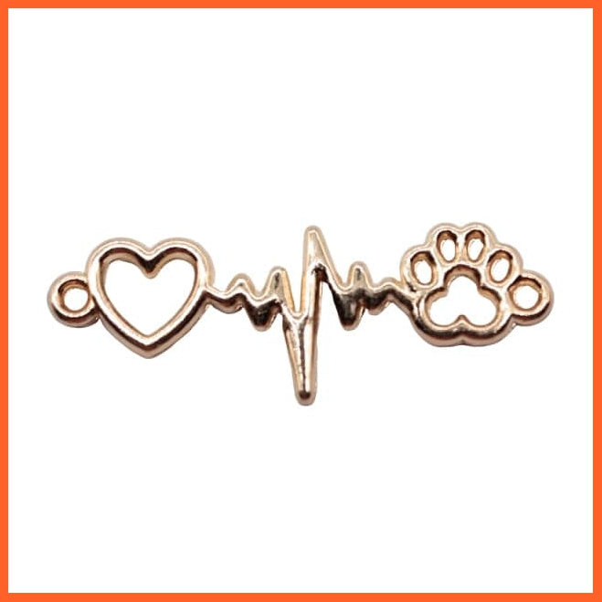 20Pcs 12X34Mm Jewelry Diy Handmade Craft Charms Dog Claw Love Heartbeat | whatagift.com.au.