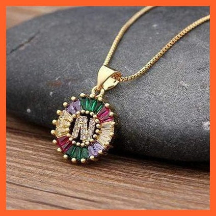 whatagift.com.au Accessories N Multi Color Gold Plated Pendant & Necklace