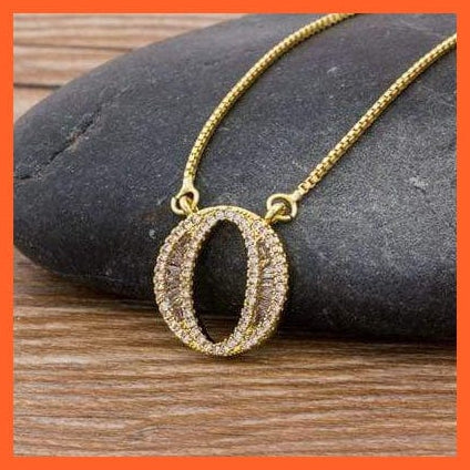 Gold Necklace With Initial Pendant | Women Cute Initials Name Necklace | whatagift.com.au.