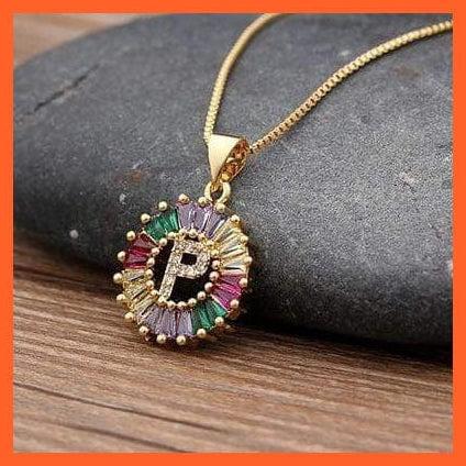 whatagift.com.au Accessories P Multi Color Gold Plated Pendant & Necklace