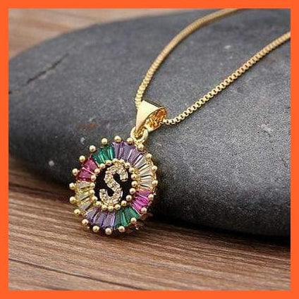 whatagift.com.au Accessories S Multi Color Gold Plated Pendant & Necklace