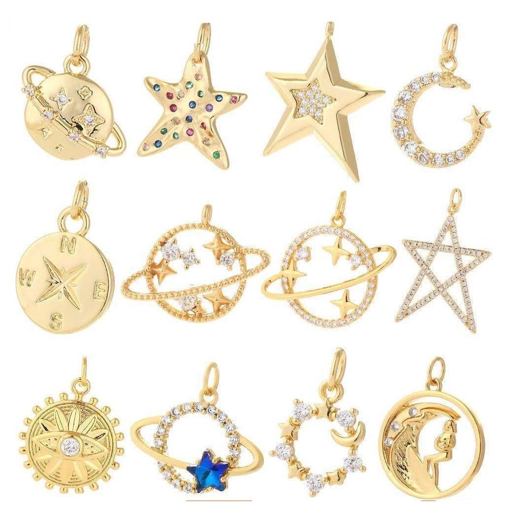 Stars Charms For Jewelry Making Pendant | Earrings | Star Pendant Cute Polaris Design Charm Bracelets | whatagift.com.au.