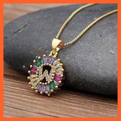 whatagift.com.au Accessories W Multi Color Gold Plated Pendant & Necklace