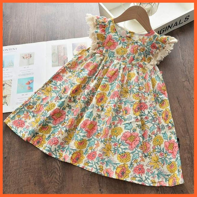 whatagift.com.au AH417 / 3T Floral Print Dress For Girls