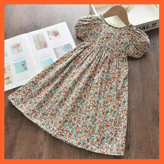 whatagift.com.au AH535Red / 7T Floral Print Dress For Baby Girl