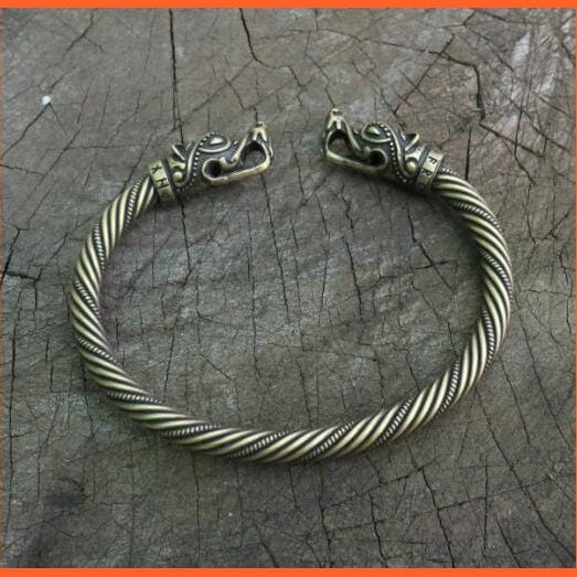 whatagift.com.au Ancient bronze Viking Wolf Bracelet