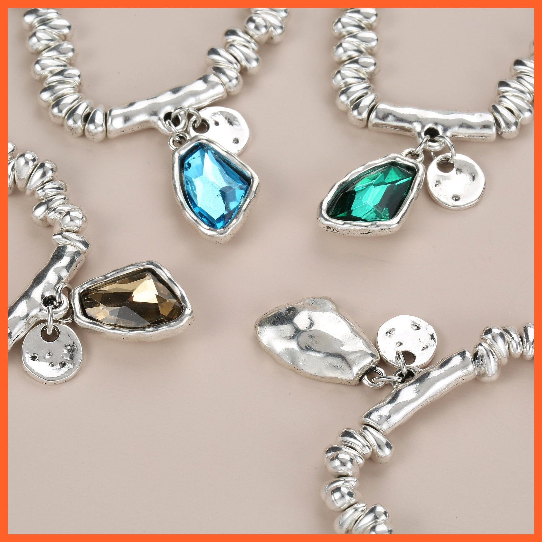 whatagift.com.au Ancient Silver Plated Crystal Adjustable Size Women Bracelet For Valentine
