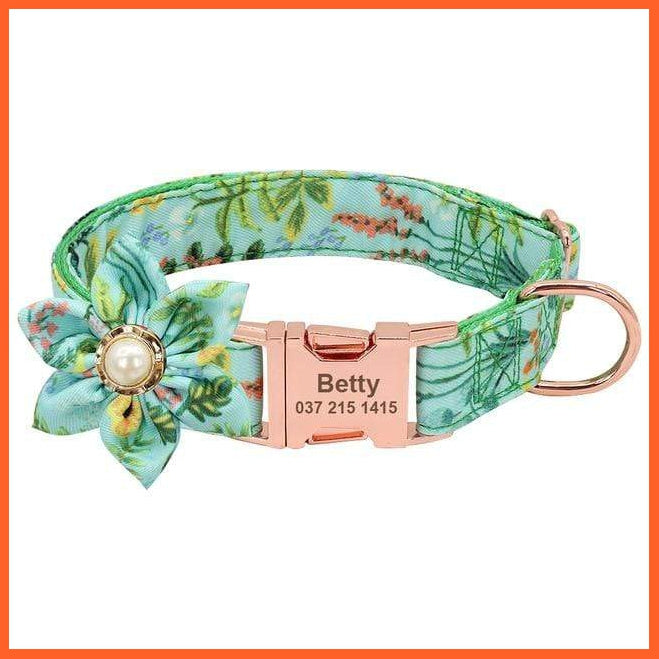 Nylon Printed Dog Accessories Pet Puppy Cat Collar | Customized Nameplate Dog Collar | Personalized Engraved Id Tag Collars| For Small Dogs Cats | whatagift.com.au.
