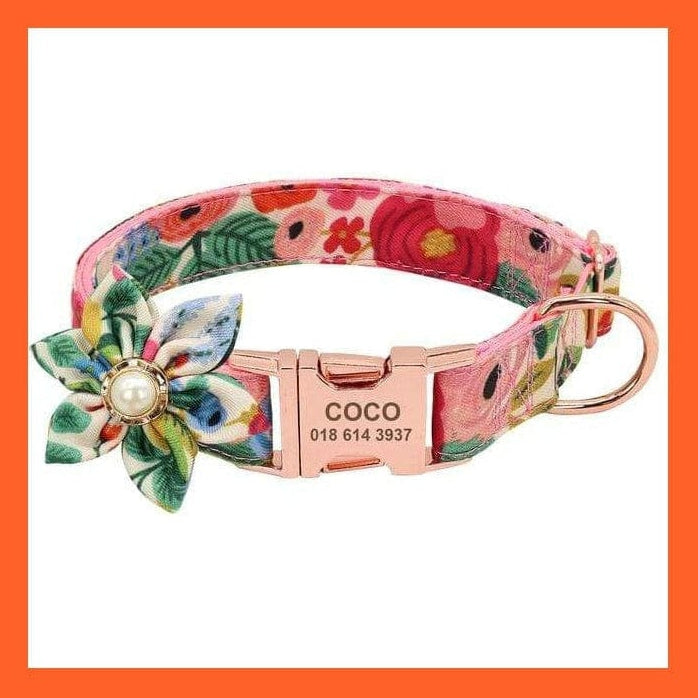 whatagift.com.au Animals & Pet Supplies 023pihua / S Copy of Nylon Printed Dog Accessories Pet Puppy Cat Collar | Customized Nameplate Dog Collar | Personalized Engraved Id Tag Collars| For Small Dogs Cats