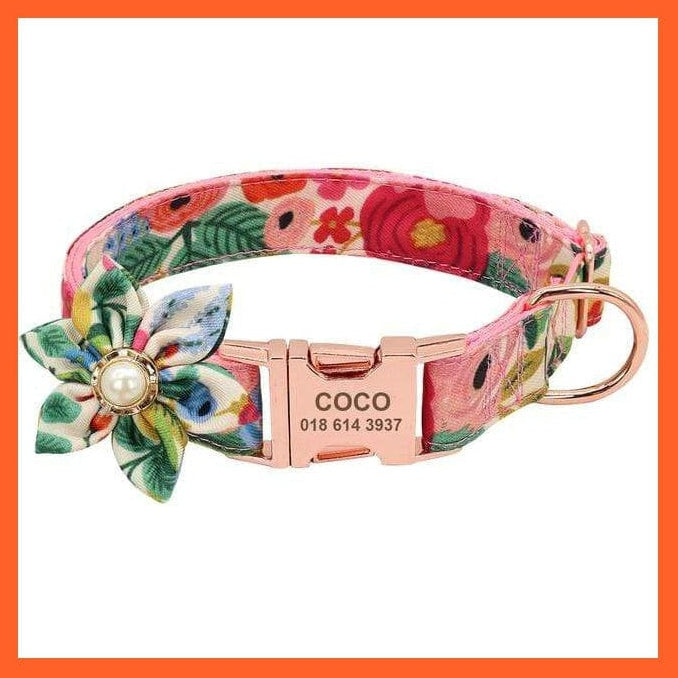 whatagift.com.au Animals & Pet Supplies 023pihua / S Nylon Printed Dog Accessories Pet Puppy Cat Collar | Customized Nameplate Dog Collar | Personalized Engraved Id Tag Collars| For Small Dogs Cats