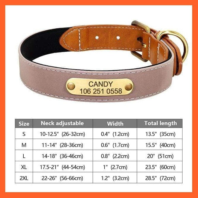 whatagift.com.au Animals & Pet Supplies 092BR / S Customized Leather Dog Collar | Engraved Pet Id Tag Collars | For Small Medium Large Dogs French Bulldog Pug Pitbull