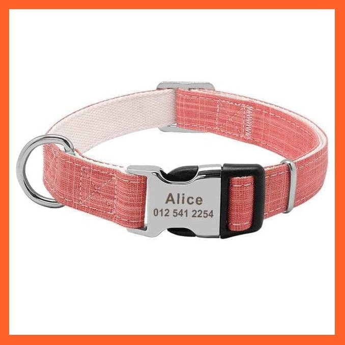whatagift.com.au Animals & Pet Supplies 119PI / S Personalized Custom Nylon Dog Collar | Engraved Pet Dog Cat Name Tag Collar